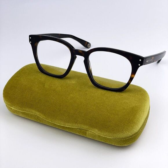 NEW GUCCI LOGO GG0572O 007 Havana Square Unisex Eyeglasses - Picture 1 of 12